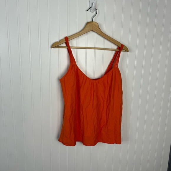 Trina Turk Top Medium Orange Sleeveless Tank Casual Summer - Picture 1 of 6